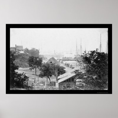 Covered Wagon Train in City Point, VA 1864 by lc_civilwar