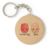 Covering Fire - Sinner & Saint Keychains