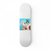 COW AND CAT SKATE BOARD DECK