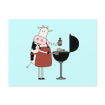 Cow Barbeque Tshirts and Gifts Post Card