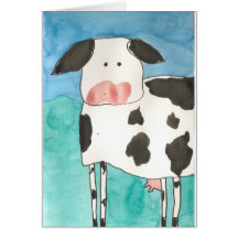 Cow Blank Card