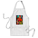 Cow/Bull and Girls Childrens Cartoon, Black Back Apron