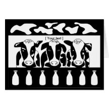 Cow Business Greeting Card