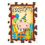 Cow - Child's Birthday Party Custom Invites