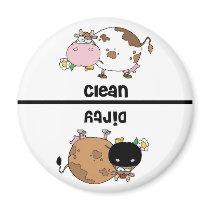 Cow Clean Dirty Dishwasher Magnet magnets