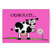 Cow -Congrats....On your New Udders Greeting Card
