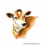 cow face photo sculpture