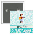 Cow-girl avec la guitare ; Mignon Badges Avec Agrafe