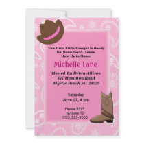 Cow Girl   Birthday Invitation
