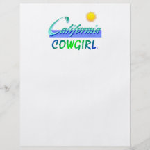 Cow-girl de la Californie de PIÈCE EN T Prospectus En Couleur