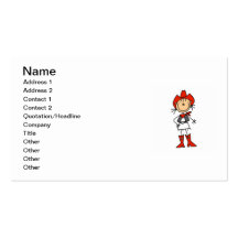 Cow-girl en T-shirts et cadeaux rouges Cartes De Visite Professionnelles