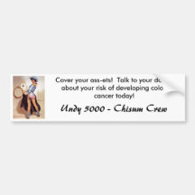 Cow girl pinup bumper sticker