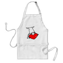 Cow Heart Valentine I Love Cows Aprons