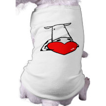 Cow Heart Valentine I Love Cows Doggie Tee Shirt