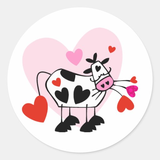 Cow Hearts Stickers