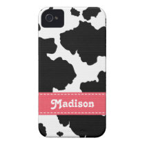 Cow Hide Spots iPhone 4 Case Mate Pink