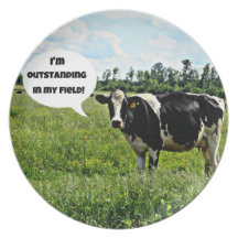 Cow Humour Dinner Plates