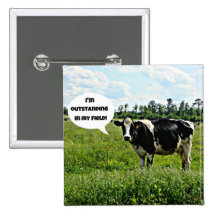 Cow Humour Pinback Button