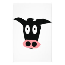 cow icon personalized stationery