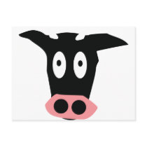 cow icon post card