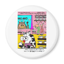 Cow In China Shop Funny Mugs Tees Cards & Gifts Refrigerator Magnet