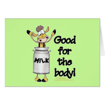 Cow in Milk Can Greeting Card