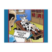 Cow In Therapy 4 Mooo Disorder Gifts Tees Cards Post Cards