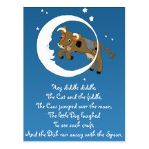Cow Jumped Over the Moon Postcard