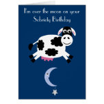 Cow Jumping Over The Moon Sobriety Birthday Card