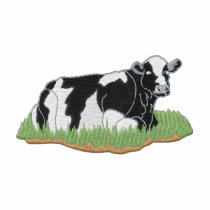 Cow Laying Down Embroidered Shirt