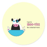Cow Movies Round Sticker