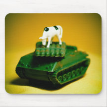 Cow on Tank Mouse Pad