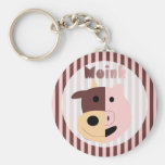 Cow + Pig = Moink keychain keychains