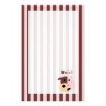 Cow + Pig = Moink striped stationary Stationery Paper