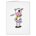 Cow Says Moo Tshirts and Gifts Greeting Card