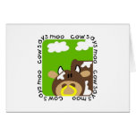 Cow Says Moo Tshirts and Gifts Greeting Card
