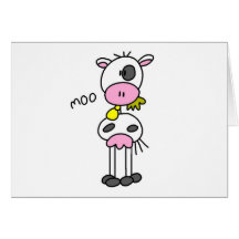 Cow Says Moo Tshirts and Gifts Greeting Cards