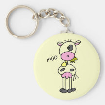 Cow Says Moo Tshirts and Gifts Keychain