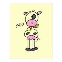 Cow Says Moo Tshirts and Gifts Post Card
