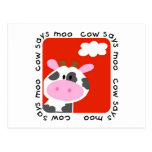 Cow Says Moo Tshirts and Gifts Post Cards