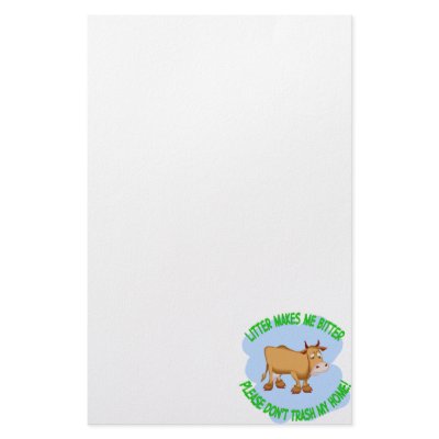 cow stationery by shopaholicchick