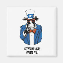 COWABUNGA™ [FUNCOW™] FRIDGE MAGNETS