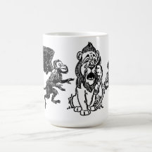 Cowardly Lion, Winged Flying Monkeys Wizard of Oz Mugs