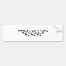 COWBELLS are good for knocking Bumper Stickers