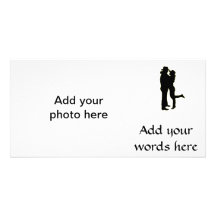 Cowboy and Cowgirl in Love Silhouette Photo Card Template