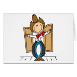 Cowboy at Saloon Tshirts and Gifts Greeting Card
