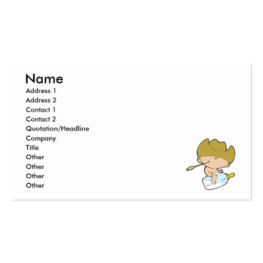 cowboy baby business card template