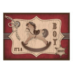 Cowboy Baby Invitation Card
