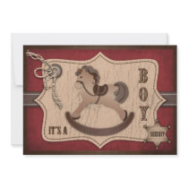 Cowboy Baby Invitation Card B