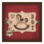 Cowboy Baby Invitation Square